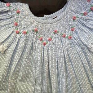 NWOT SMOCKED SEERSUCKER DRESS